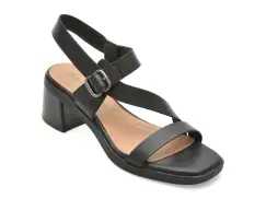 Sandale CLARKS negre, JAYLAN SOL, din piele naturala imagine