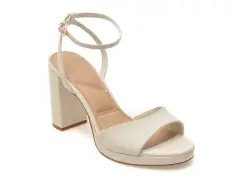 Sandale elegante ALDO albe, GRACIOUS 121, din piele naturala imagine