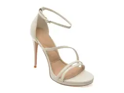 Sandale elegante ALDO albe, ODELLA 121, din piele ecologica imagine