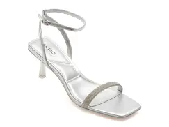 Sandale elegante ALDO argintii, KIRRI 040, din piele ecologica imagine