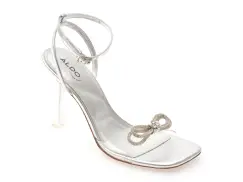 Sandale elegante ALDO argintii, OZLEY 040, din pvc imagine