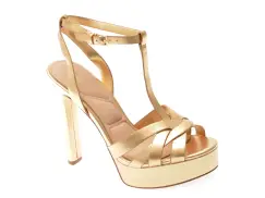 Sandale elegante ALDO aurii, BORNEOLAAN 715, din piele ecologica imagine