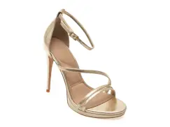 Sandale elegante ALDO aurii, ODELLA 741, din piele ecologica imagine
