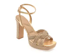 Sandale elegante ALDO aurii, SHIMMA 711, din piele ecologica imagine