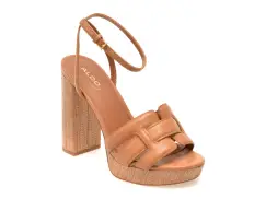 Sandale elegante ALDO maro, VALABEREL 210, din piele naturala imagine