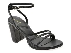 Sandale elegante ALDO negre, 13965411, din material textil imagine