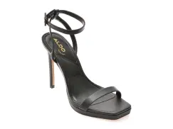 Sandale elegante ALDO negre, 14044785, din piele naturala imagine