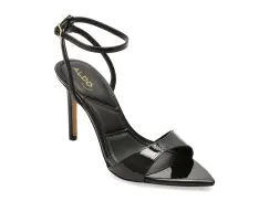 Sandale elegante ALDO negre, 14298756, din piele ecologica lacuita imagine