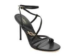 Sandale elegante ALDO negre, MOEY 001, din piele ecologica imagine