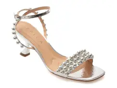 Sandale elegante EPICA argintii, 2541001, din piele naturala imagine