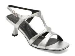 Sandale elegante EPICA argintii, 3269, din piele naturala imagine