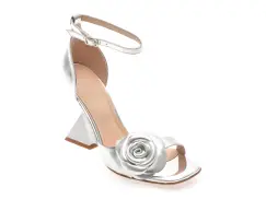 Sandale elegante EPICA argintii, 3L684M, din piele naturala imagine