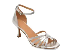 Sandale elegante EPICA argintii, 4H950, din piele naturala imagine