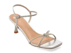Sandale elegante EPICA argintii, 928, din piele ecologica imagine
