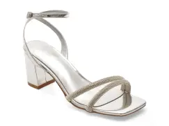 Sandale elegante EPICA argintii, 967, din piele ecologica lacuita imagine