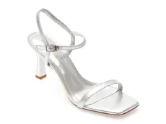 Sandale elegante EPICA argintii, E302, din piele naturala imagine
