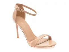 Sandale elegante EPICA bej, 551, din piele ecologica lacuita imagine