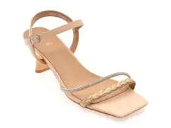 Sandale elegante EPICA bej, 82982, din piele ecologica imagine