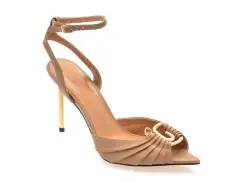 Sandale elegante EPICA maro, 3Y117, din piele naturala imagine