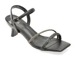 Sandale elegante EPICA negre, 82982, din piele ecologica imagine