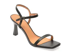 Sandale elegante EPICA negre, E302, din piele naturala imagine