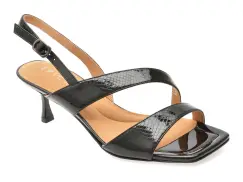 Sandale elegante EPICA negre, E417560, din piele naturala lacuita imagine