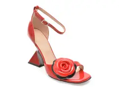 Sandale elegante EPICA rosii, 3L684M, din piele naturala imagine