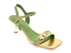 Sandale elegante EPICA verzi, H210, din piele naturala imagine