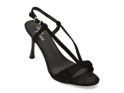 Sandale elegante FLAVIA PASSINI negre, ATH217, din piele intoarsa imagine