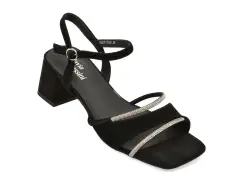 Sandale elegante FLAVIA PASSINI negre, ATH219, din piele intoarsa imagine