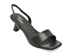 Sandale elegante FLAVIA PASSINI negre, Q4129, din piele naturala imagine
