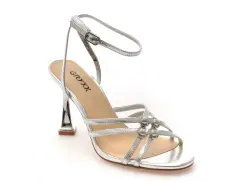 Sandale elegante GRYXX argintii, 2839, din piele ecologica imagine