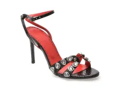 Sandale elegante GRYXX negre, 73132, din piele ecologica imagine