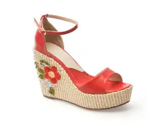 Sandale elegante GRYXX rosii, 20927, din piele ecologica imagine