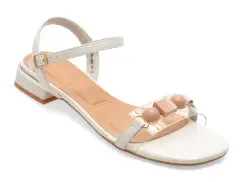 Sandale EPICA albe, 250604, din piele naturala imagine