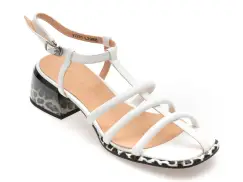 Sandale EPICA albe, 291298, din piele naturala imagine