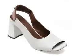 Sandale EPICA albe, 532258, din piele naturala imagine