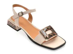 Sandale EPICA albe, D175, din piele naturala imagine