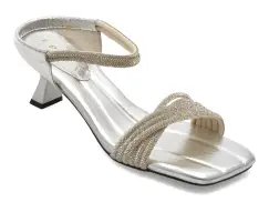 Sandale EPICA argintii, 3569, din material textil imagine