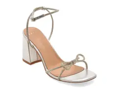 Sandale EPICA argintii, 9145, din material textil imagine