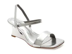 Sandale EPICA argintii, S097, din piele naturala imagine
