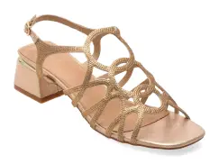 Sandale EPICA aurii, 951, din material textil imagine
