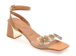 Sandale EPICA bej, 101602, din piele ecologica imagine