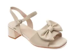 Sandale EPICA bej, 1295D29, din piele naturala imagine