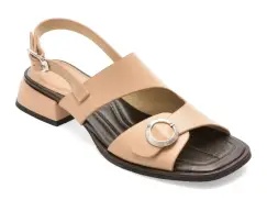 Sandale EPICA bej, 2772018, din piele naturala imagine
