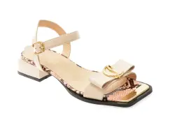 Sandale EPICA bej, 441333, din piele naturala imagine