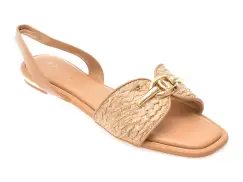 Sandale EPICA bej, 82951, din material textil imagine