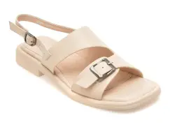 Sandale EPICA bej, LD1258, din piele naturala imagine