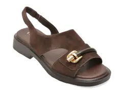 Sandale EPICA maro, 1302H28, din piele intoarsa imagine