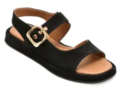 Sandale EPICA negre, 1001347, din piele intoarsa imagine